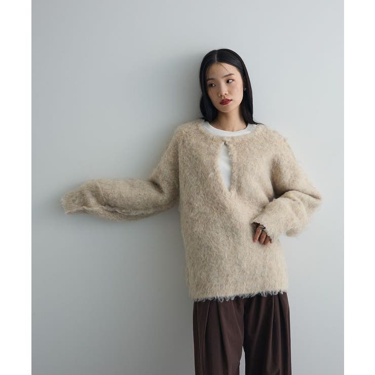 前後2wayキーネックシャギーニット | Green Parks  | 詳細画像35 