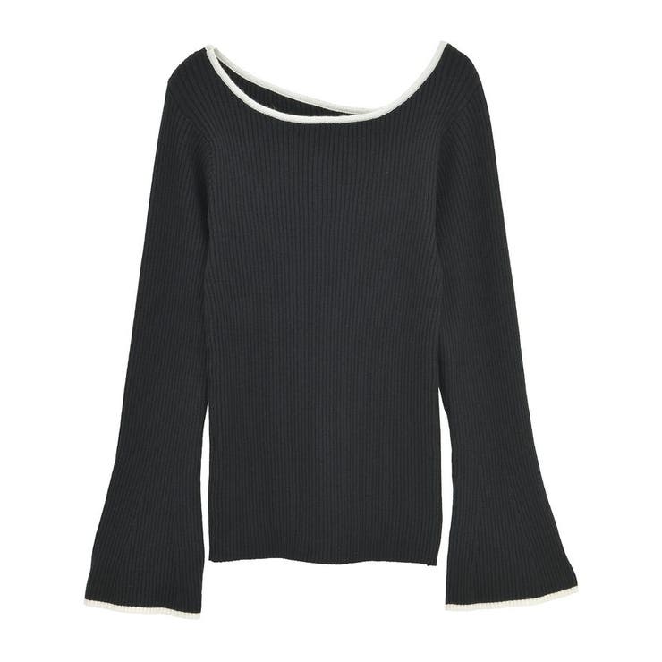 前後2wayアシンメトリー袖フレアリブニット | Green Parks  | 詳細画像30 