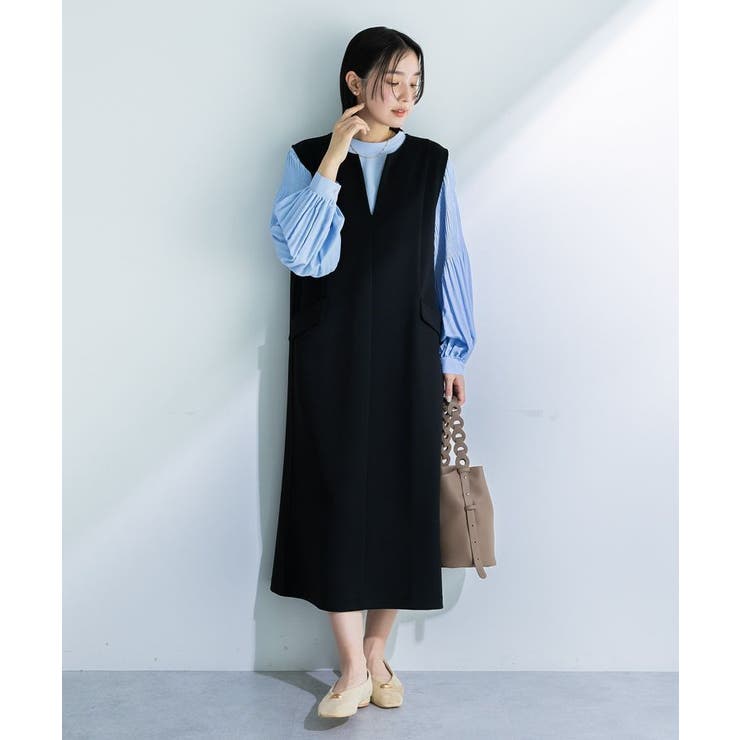 ブラック | ダンボールスキッパージャンパースカート | Green Parks 