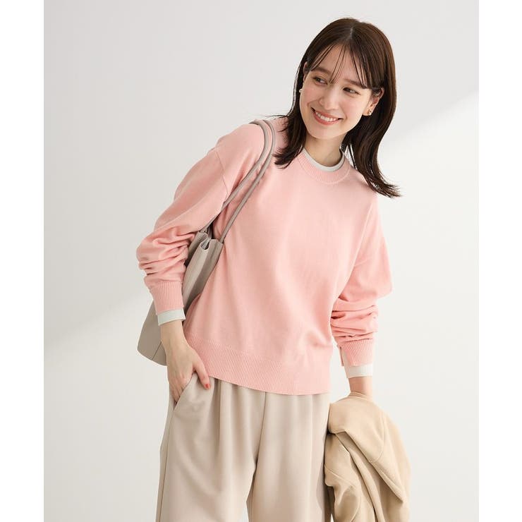 アンチピリングレイヤード風ニットプルオーバー | Green Parks  | 詳細画像17 