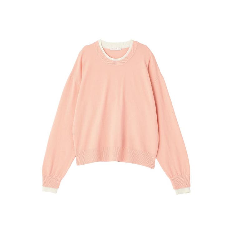 アンチピリングレイヤード風ニットプルオーバー | Green Parks  | 詳細画像32 