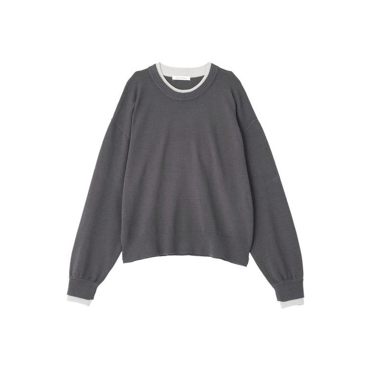 アンチピリングレイヤード風ニットプルオーバー | Green Parks  | 詳細画像31 