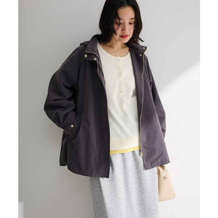 グレー | 撥水加工Aラインマウンテンパーカー | Green Parks 