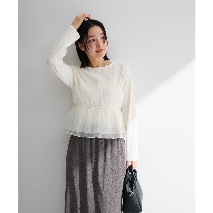 オーガンジービスチェドッキングプルオーバー | Green Parks  | 詳細画像16 