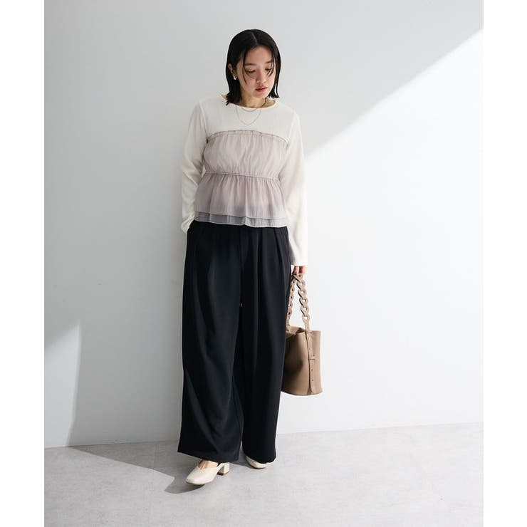 オーガンジービスチェドッキングプルオーバー | Green Parks  | 詳細画像2 