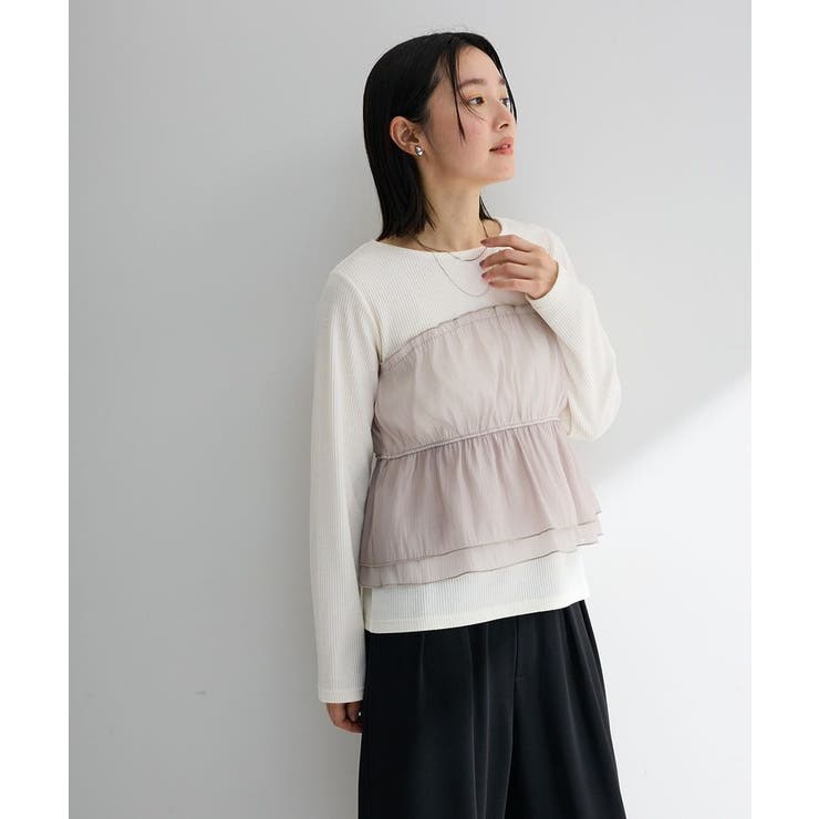 オーガンジービスチェドッキングプルオーバー | Green Parks  | 詳細画像7 