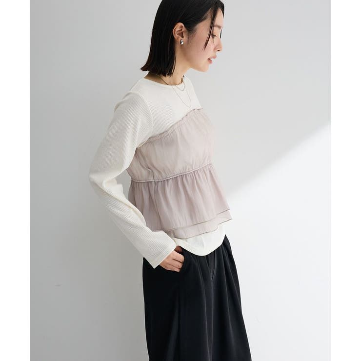 オーガンジービスチェドッキングプルオーバー | Green Parks  | 詳細画像8 