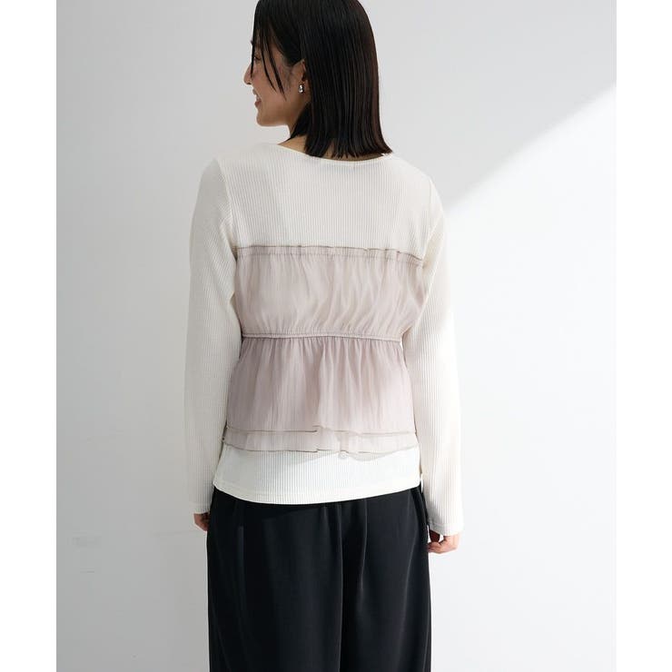 オーガンジービスチェドッキングプルオーバー | Green Parks  | 詳細画像9 