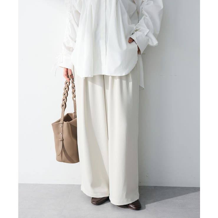 アイボリー | シーンレスワイドパンツ | Green Parks 