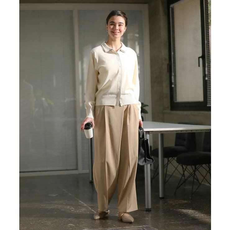 ここちニット衿付き配色プルオーバー | Green Parks  | 詳細画像7 