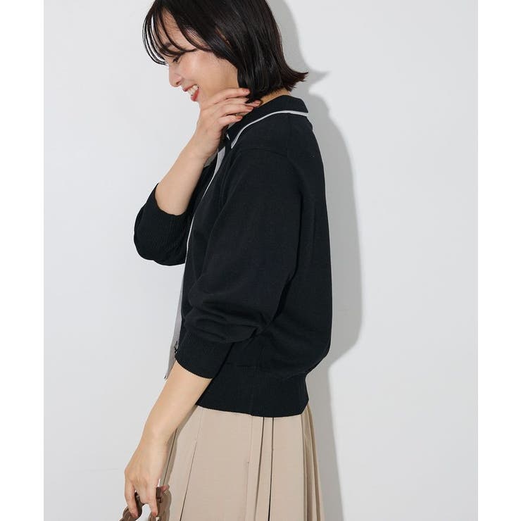 ここちニット衿付き配色プルオーバー | Green Parks  | 詳細画像16 