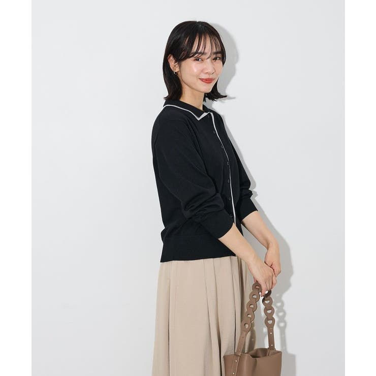 ここちニット衿付き配色プルオーバー | Green Parks  | 詳細画像17 