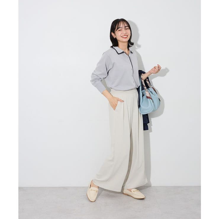 ここちニット衿付き配色プルオーバー | Green Parks  | 詳細画像25 