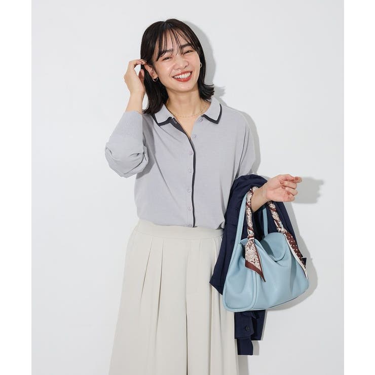 ここちニット衿付き配色プルオーバー | Green Parks  | 詳細画像26 