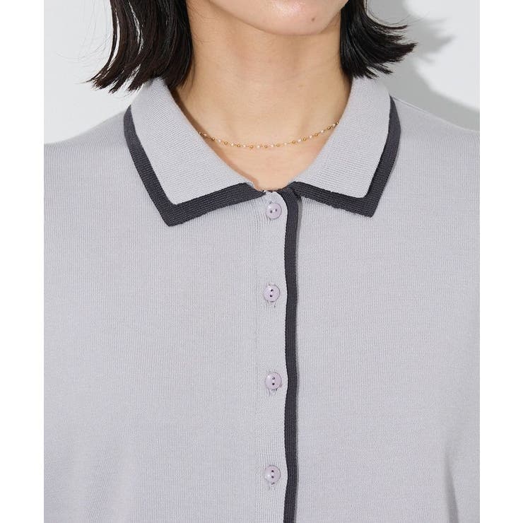 ここちニット衿付き配色プルオーバー | Green Parks  | 詳細画像30 