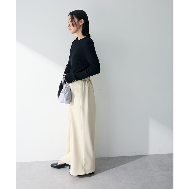 袖口金釦リブニットプルオーバー | Green Parks  | 詳細画像20 