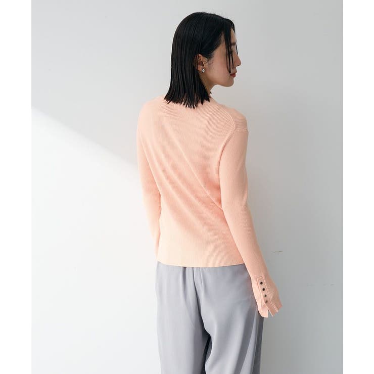 袖口金釦リブニットプルオーバー | Green Parks  | 詳細画像9 