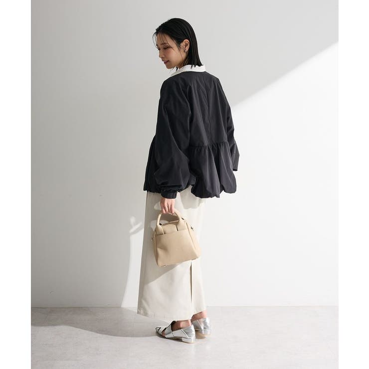 ノーカラーペプラムブルゾン | Green Parks  | 詳細画像5 