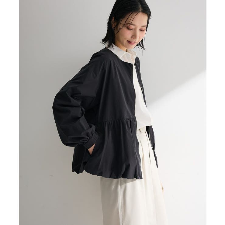 ノーカラーペプラムブルゾン | Green Parks  | 詳細画像7 