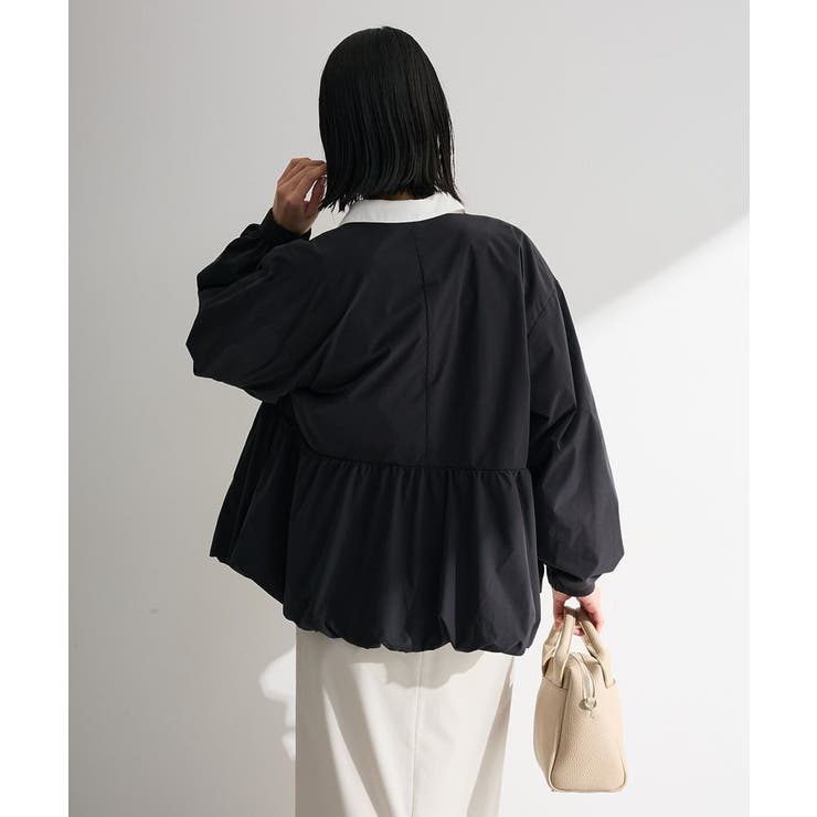 ノーカラーペプラムブルゾン | Green Parks  | 詳細画像8 