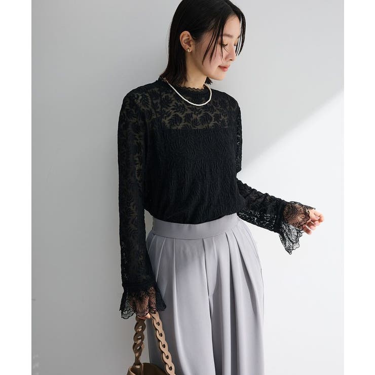 ブラック | 総レースプルオーバー | Green Parks 