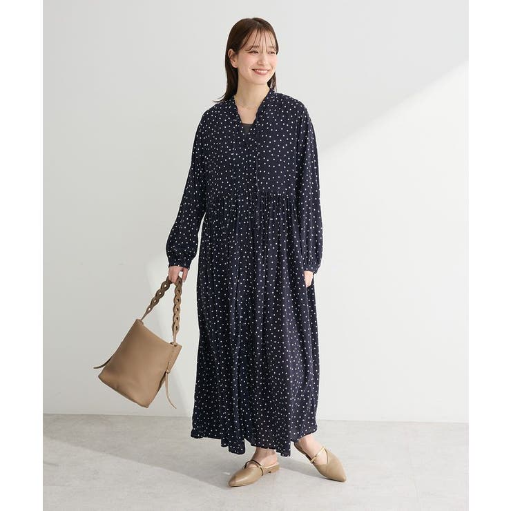 ドット | スキッパーギャザーワンピース | Green Parks 