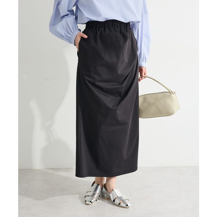 ブラック | ドレープタイトスカート | Green Parks 
