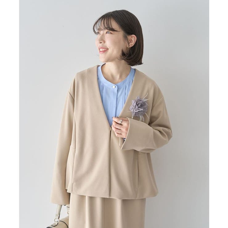 O.洗えてストレッチ ノーカラージャケット | Green Parks  | 詳細画像31 