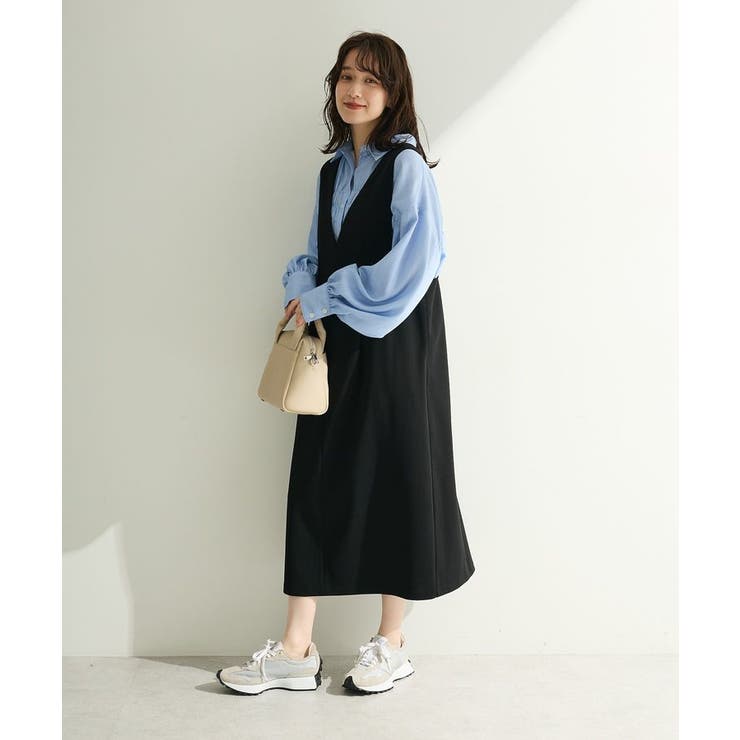 O.洗えてストレッチ Vネックジャンスカ | Green Parks  | 詳細画像21 