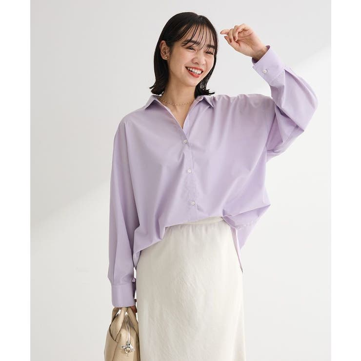 パープル | イージーケア抜け衿シャツ | Green Parks 