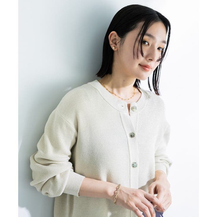 アンチピリング金ボタンニットカーディガン | Green Parks  | 詳細画像8 