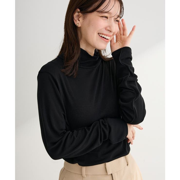 ブラック | シアーリブタートルプルオーバー | Green Parks 