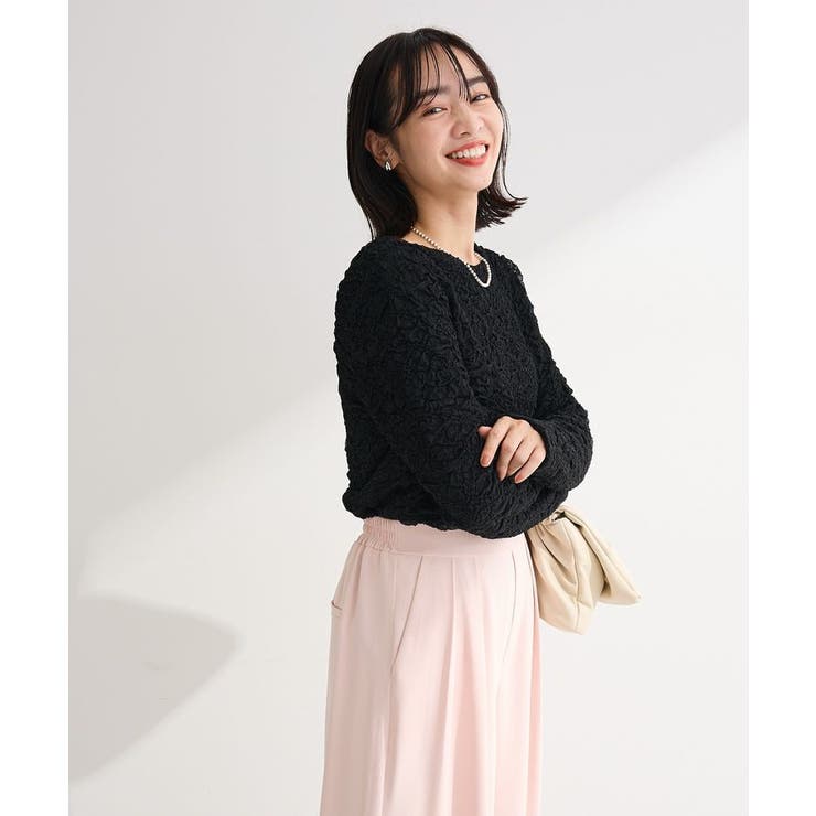 ブラック | 表面感ポコポコプルオーバー | Green Parks 