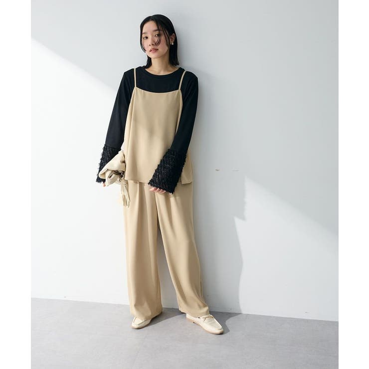 ベージュ | レイヤー風 サロペット | Green Parks 