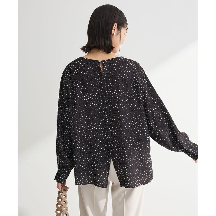 ドットイージーケアバックスリットブラウス | Green Parks  | 詳細画像11 