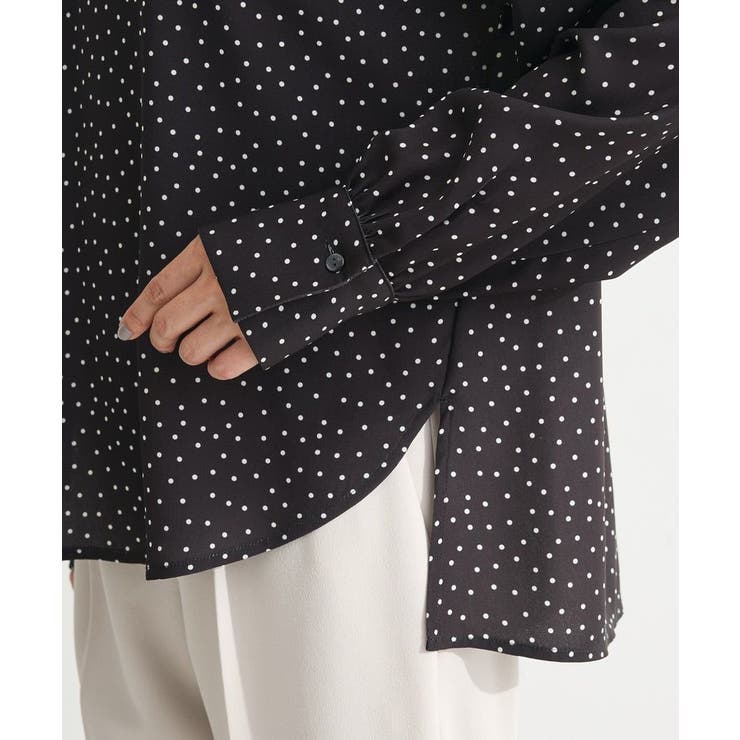ドットイージーケアバックスリットブラウス | Green Parks  | 詳細画像14 