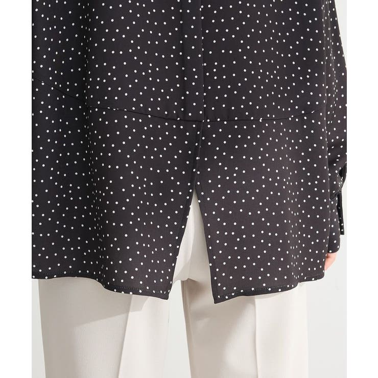 ドットイージーケアバックスリットブラウス | Green Parks  | 詳細画像15 