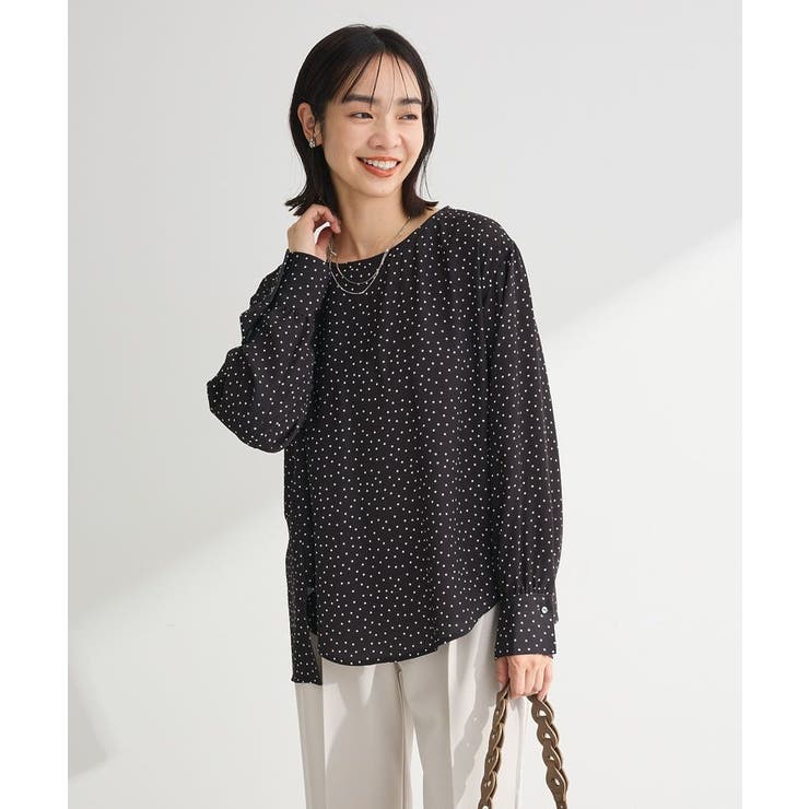 ドットイージーケアバックスリットブラウス | Green Parks  | 詳細画像9 