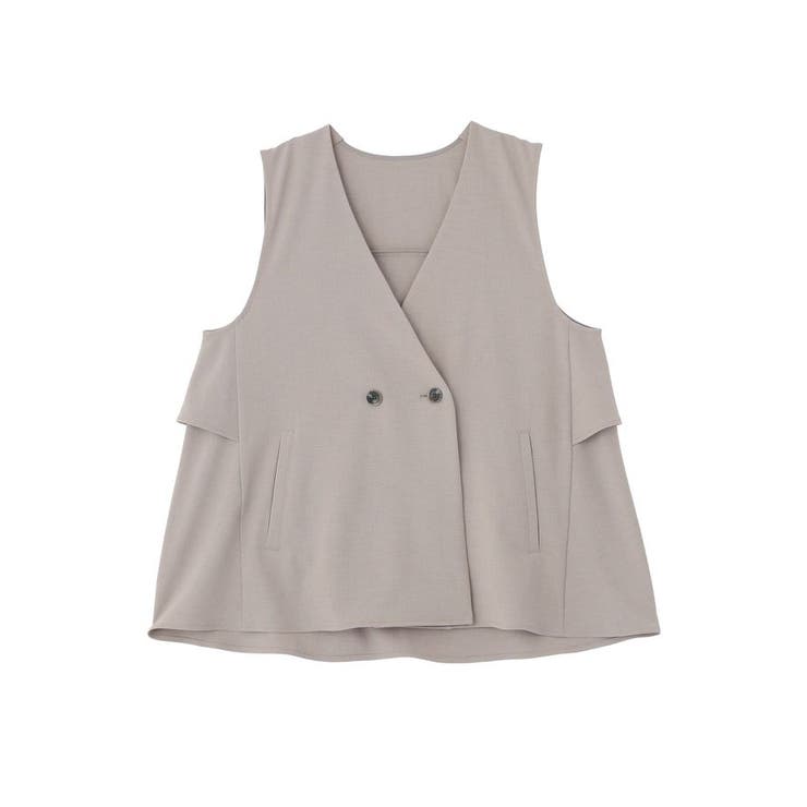 杢グレー | イージーケアバックフリルジレ | Green Parks 