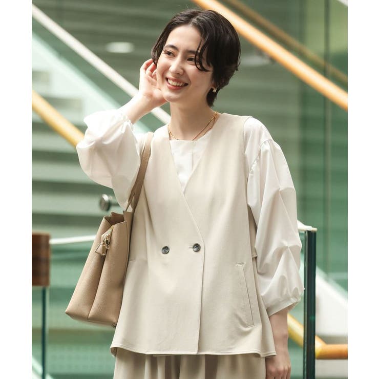 エクリュ | イージーケアバックフリルジレ | Green Parks 