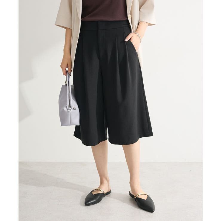 ブラック | イージーケアキュロットパンツ | Green Parks 