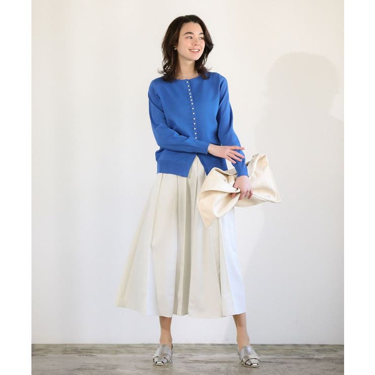 パール調ボタン付き2WAYニットプルオーバー | Green Parks  | 詳細画像11 