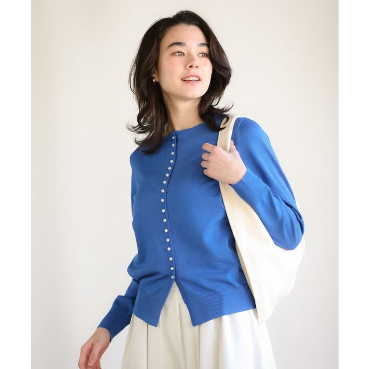 パール調ボタン付き2WAYニットプルオーバー | Green Parks  | 詳細画像13 