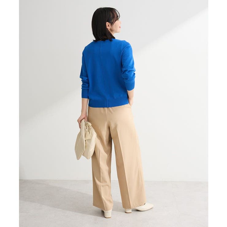 パール調ボタン付き2WAYニットプルオーバー | Green Parks  | 詳細画像4 