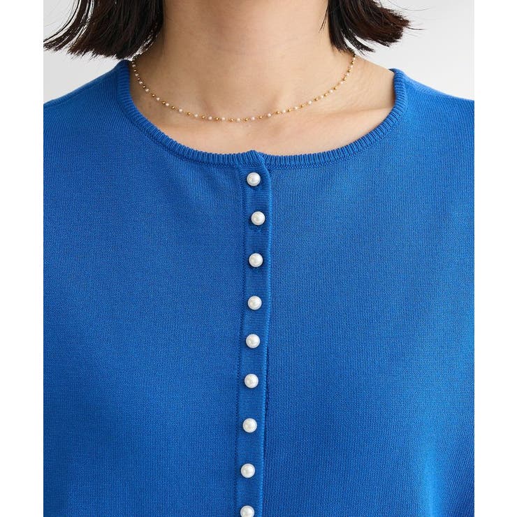 パール調ボタン付き2WAYニットプルオーバー | Green Parks  | 詳細画像8 