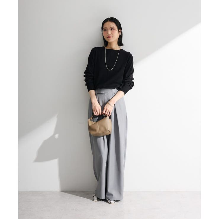 パール調ボタン付き2WAYニットプルオーバー | Green Parks  | 詳細画像16 