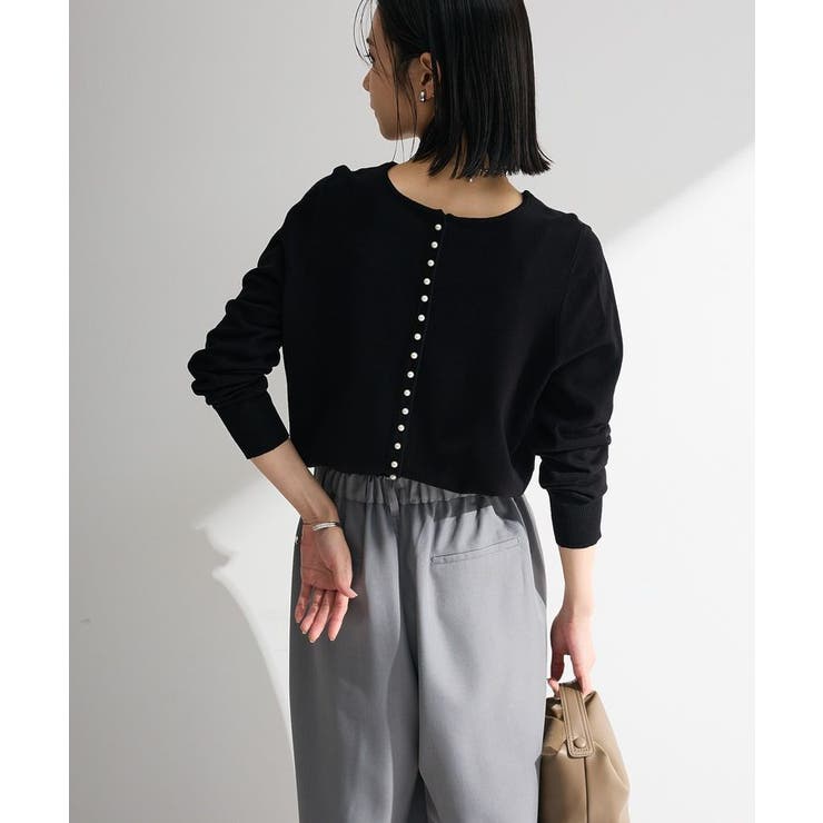 パール調ボタン付き2WAYニットプルオーバー | Green Parks  | 詳細画像21 