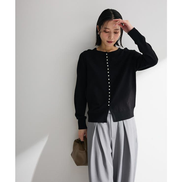 パール調ボタン付き2WAYニットプルオーバー | Green Parks  | 詳細画像22 