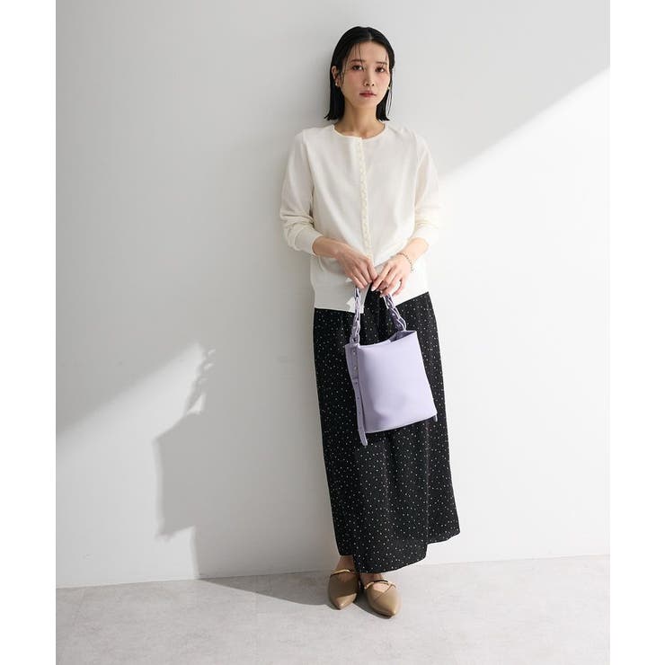 パール調ボタン付き2WAYニットプルオーバー | Green Parks  | 詳細画像24 