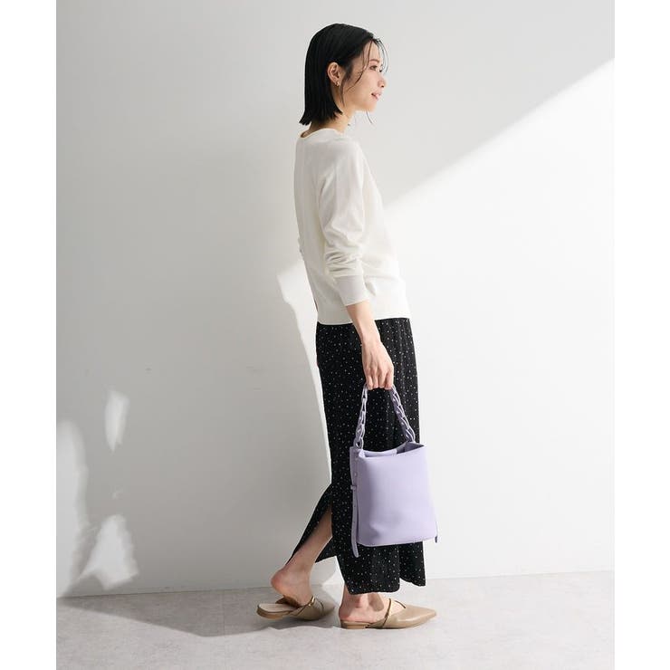 パール調ボタン付き2WAYニットプルオーバー | Green Parks  | 詳細画像25 